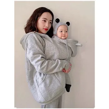 Baby & Pregnant Woman Carrier Coat Warm Maternity Women Kangaroo Baby Carrier Jacket Mother Child One-Piece Holding Clothes