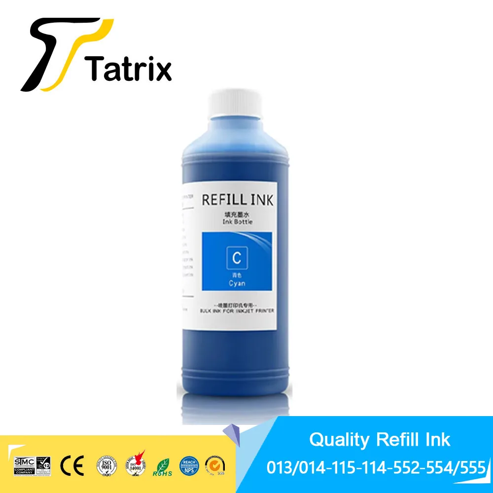 1000ML/Bottle 552/115/114/ 554 555 / 013 014 /011 012 Compatible Refill Bulk Ink For Epson L8160/L8180 ET-8500/ET-8550 Printer