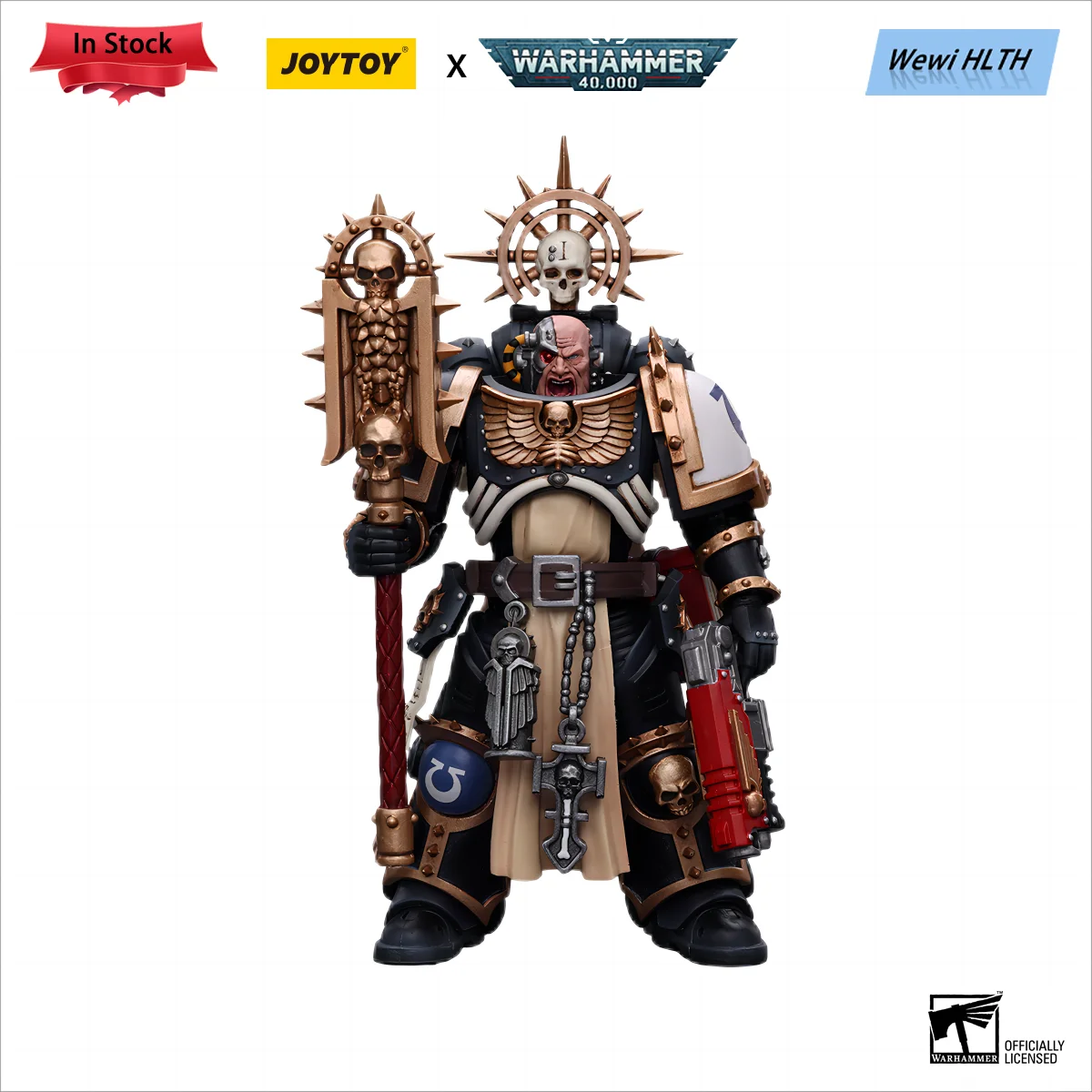 Joytoy Action Figure 1/18 Warhammer 40K Ultramarines Chaplain(Indomitus) Anime Modello Militare Regalo Spedizione Gratuita