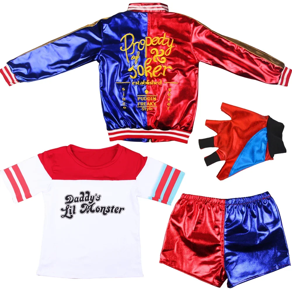 Anime Movie & TV Dress Women Costume Quinn Girl Coat Shorts Wig Shirt Kids Adult Tops Glove Accessories cosplay costume