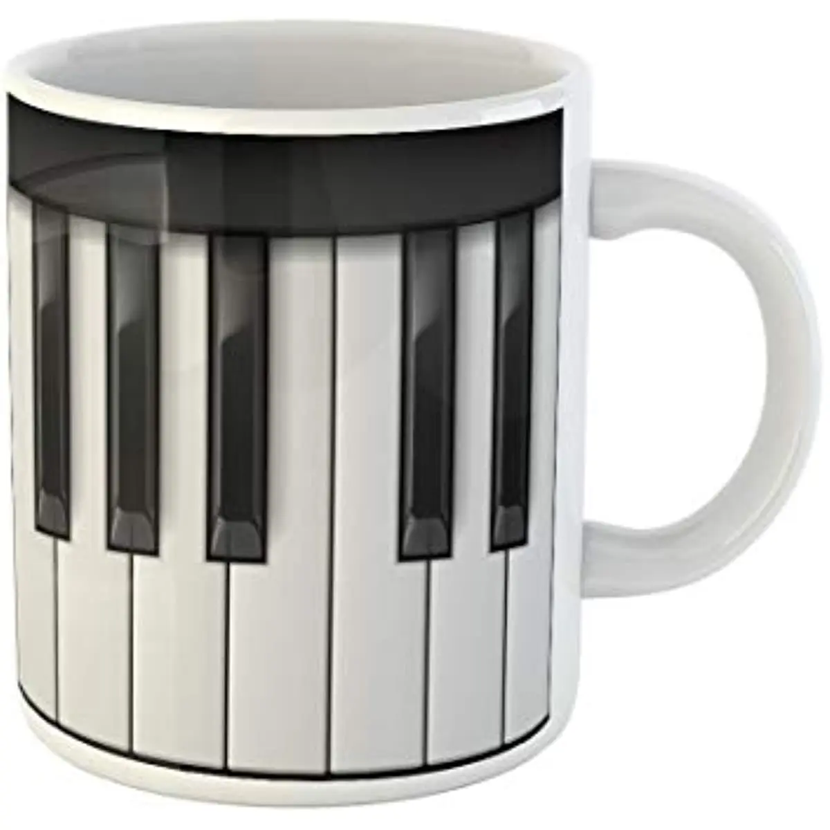 CoffeeMugKeyboardPianoKeysCoolforCreativeMusicJazzBlack11Oz