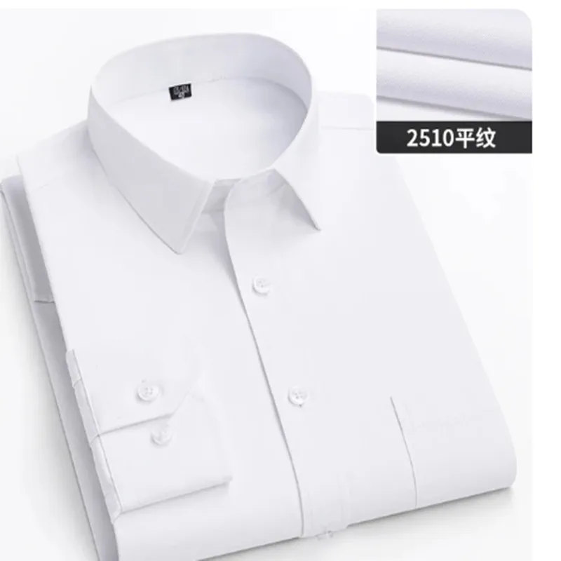 11XL 10XL 9XL 8XL 7XL Super Größe Neue Slim-fit herren Business Hemd Herbst Langarm Casual Sozialen schwarz Weiß Kleid Hemd 2024 – Detail 7