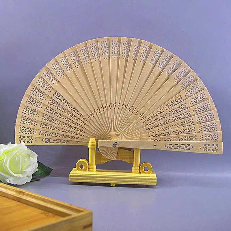 Wedding Engraved Wood Folding Hand Fan Birthday Baby Party Decor Gifts For Guest Home Decor
