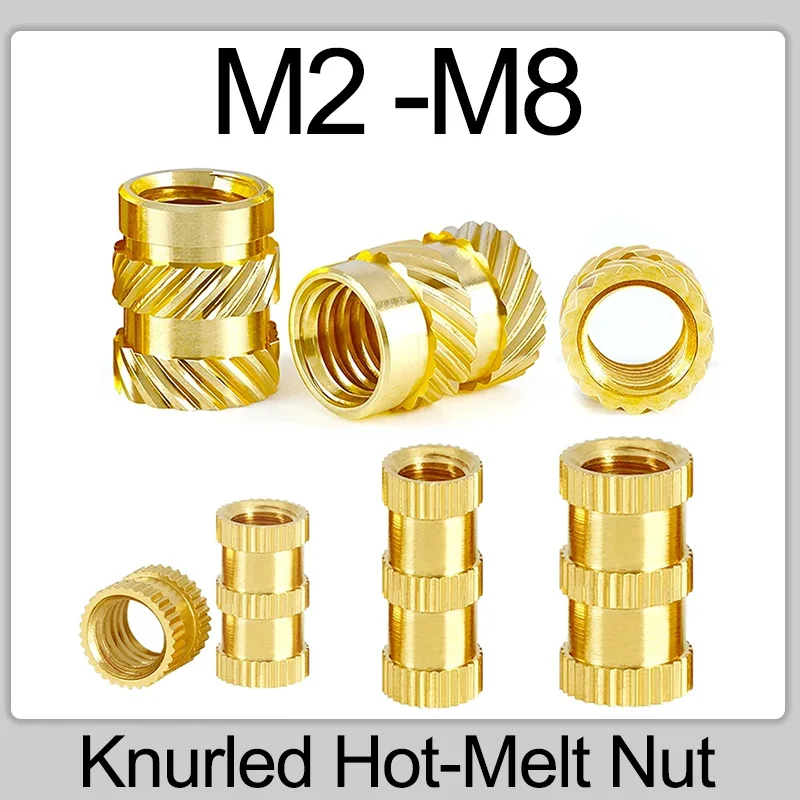 3D Printing Part Insert M2 M2.5 M3 M4 M5 M6 M8 Heat Brass Nut Knurled
