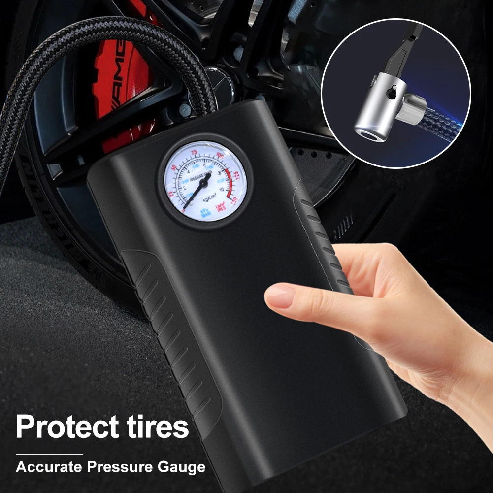 

Universal Cordless Car Tire Inflator Electric Air Pump 12V 100PSI Portable Air Compressor For Car Motorcycles Bicycle Ball