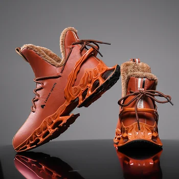 stivali da uomo 2025 Nuove pantofole invernali Scarpe da uomo calde Sneakers in peluche antiscivolo impermeabili Scarpe da tenis maschili Stivali Scarpe da ginnastica da uomo invernali