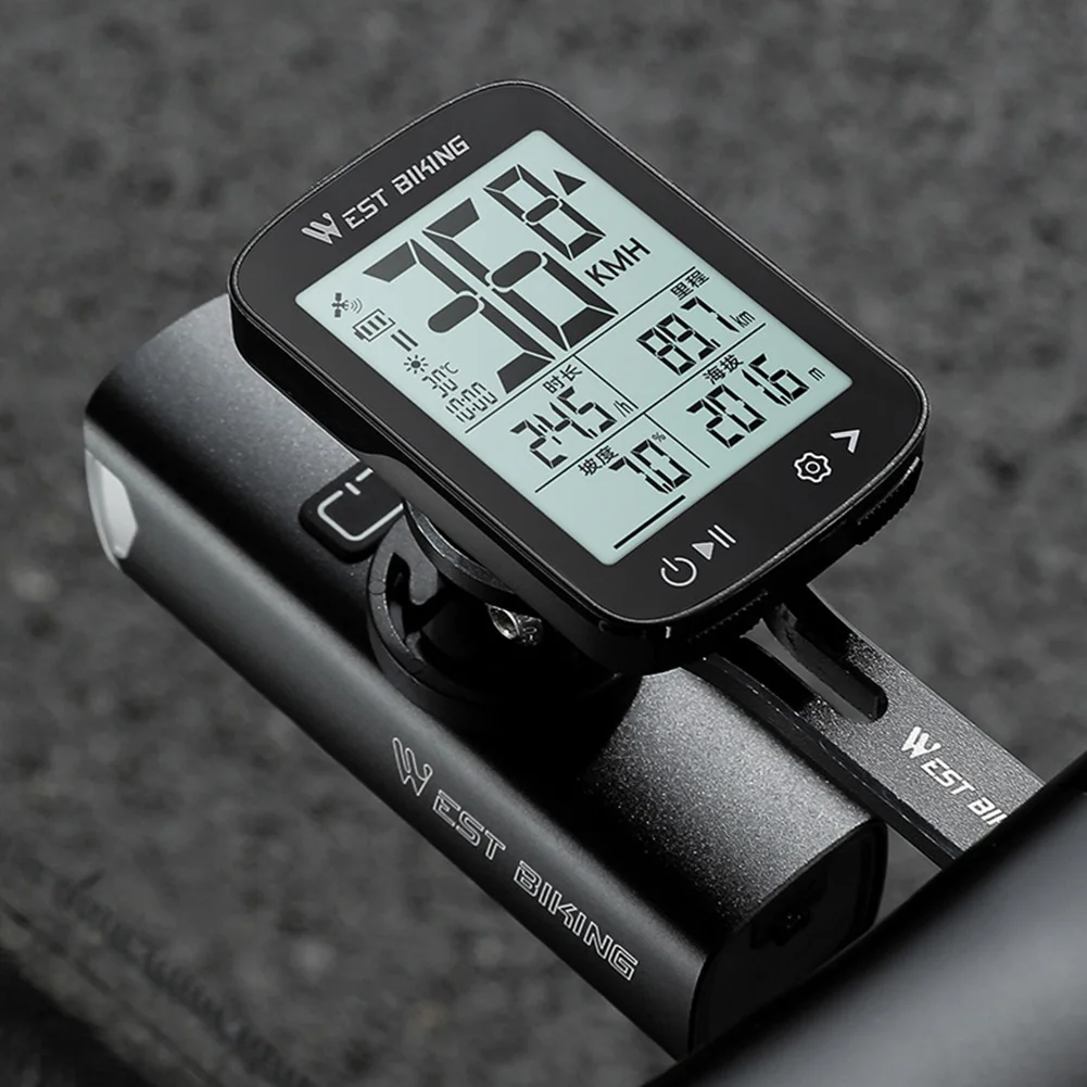 Wireless Bike Computer GPS Cycling Speedometer Waterproof MTB Road Bike Sensor ANT+ Cycling Data Tracker for Bicycle Accessories