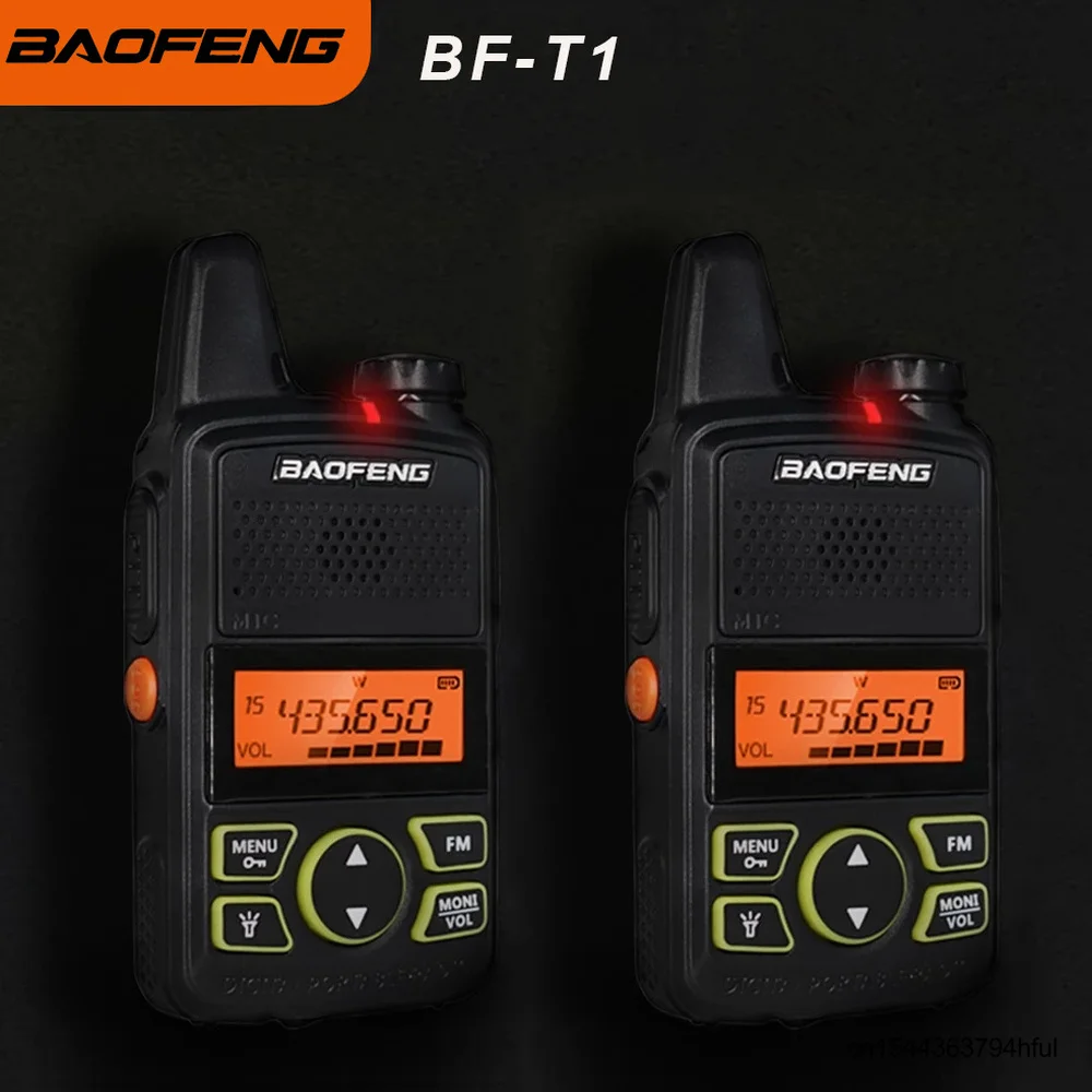 

Mini Walkie-Talkie Baofeng BF-T1 UHF 400-470MHz 1500mAh Portable Two Way Radio Support USB Charging HF Transceiver 20 Channel