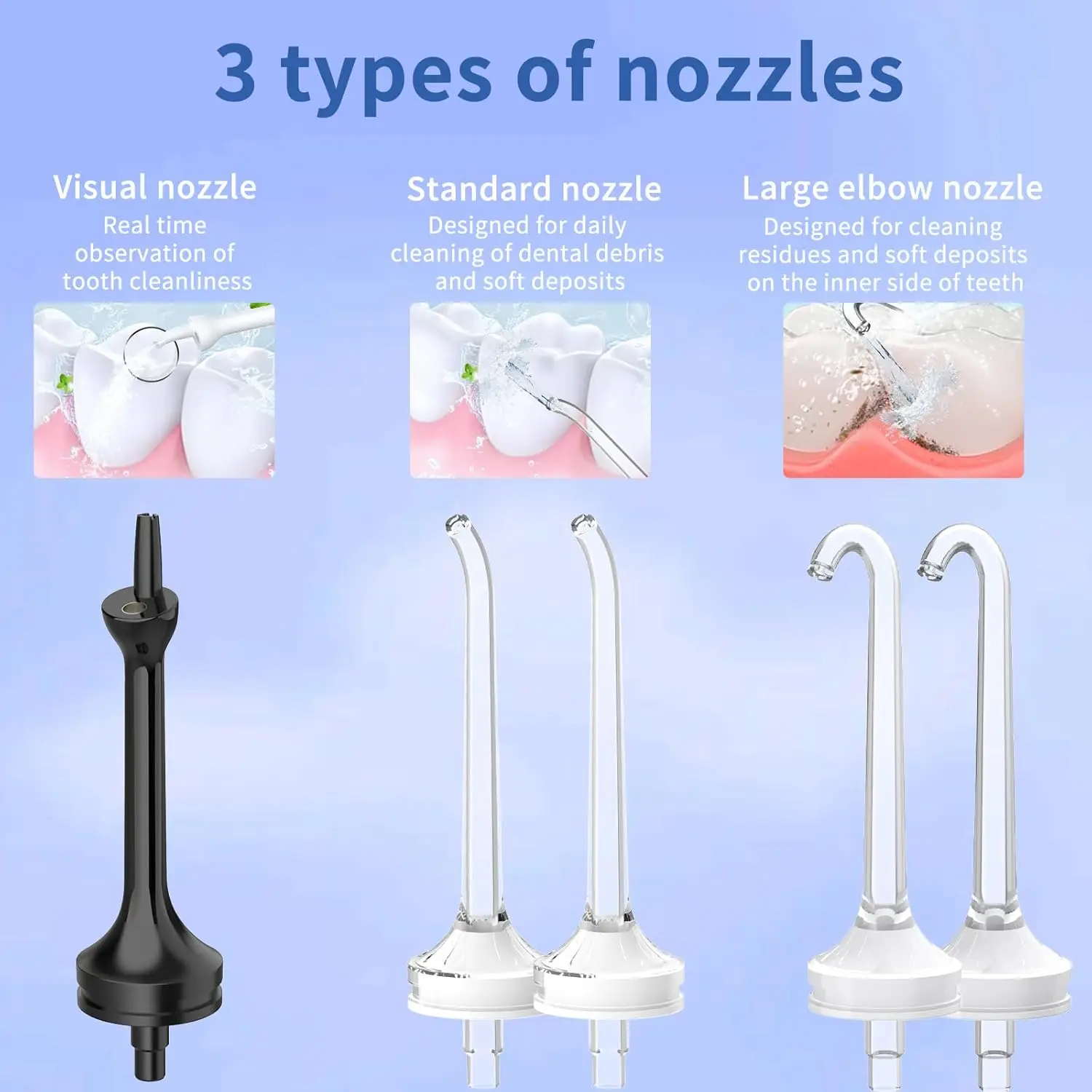 Water Flosser for teeth with camera 350ML Visual Cordless Portable & Rechargeable IPX7 Waterproof Flossing Clean for Home Traver 4