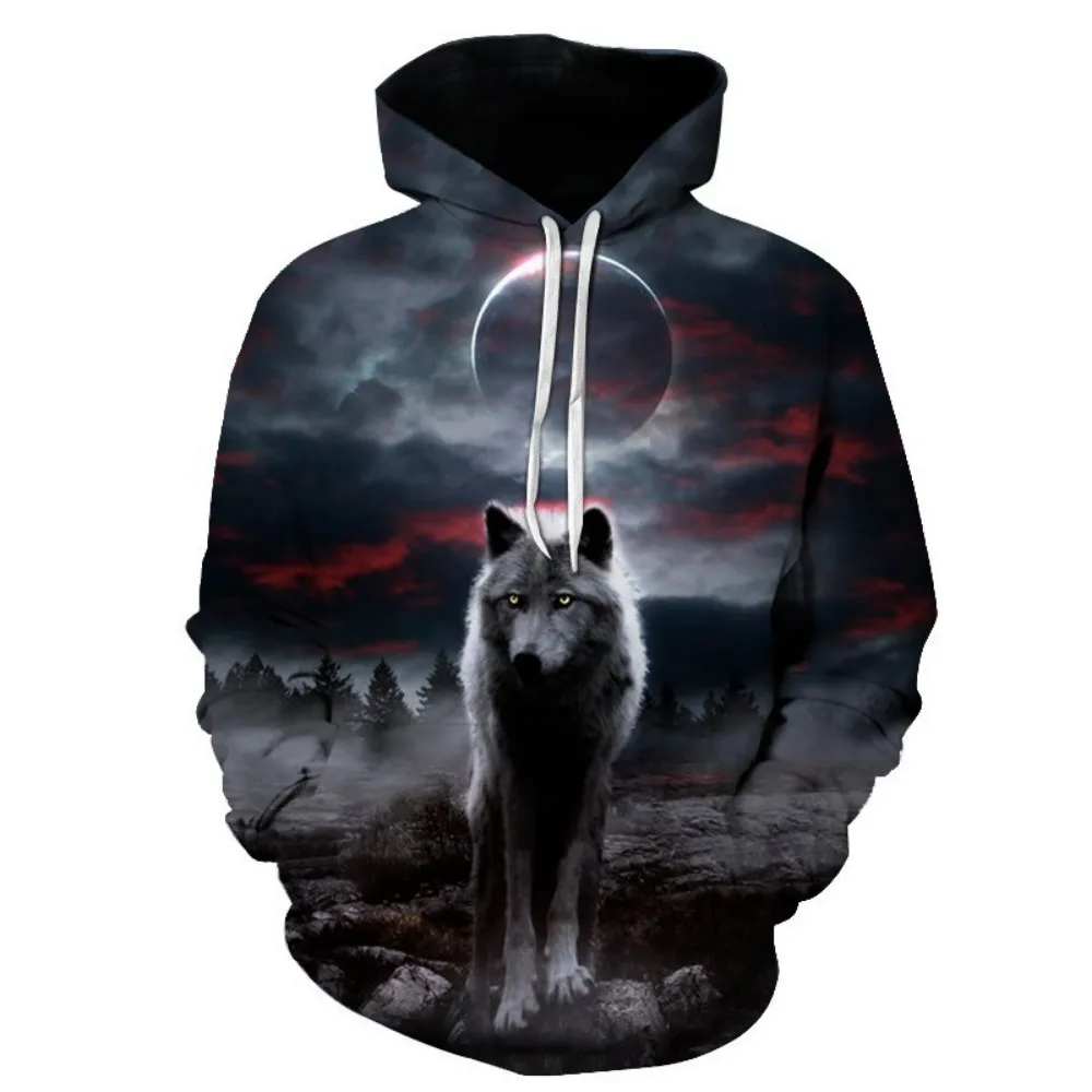 

Wolf Printed Hoodies Men 3d Hoodies Brand Sweatshirts Boy Jackets Quality Pullover Fashion Tracksuits Animal Streetwear Out Coat