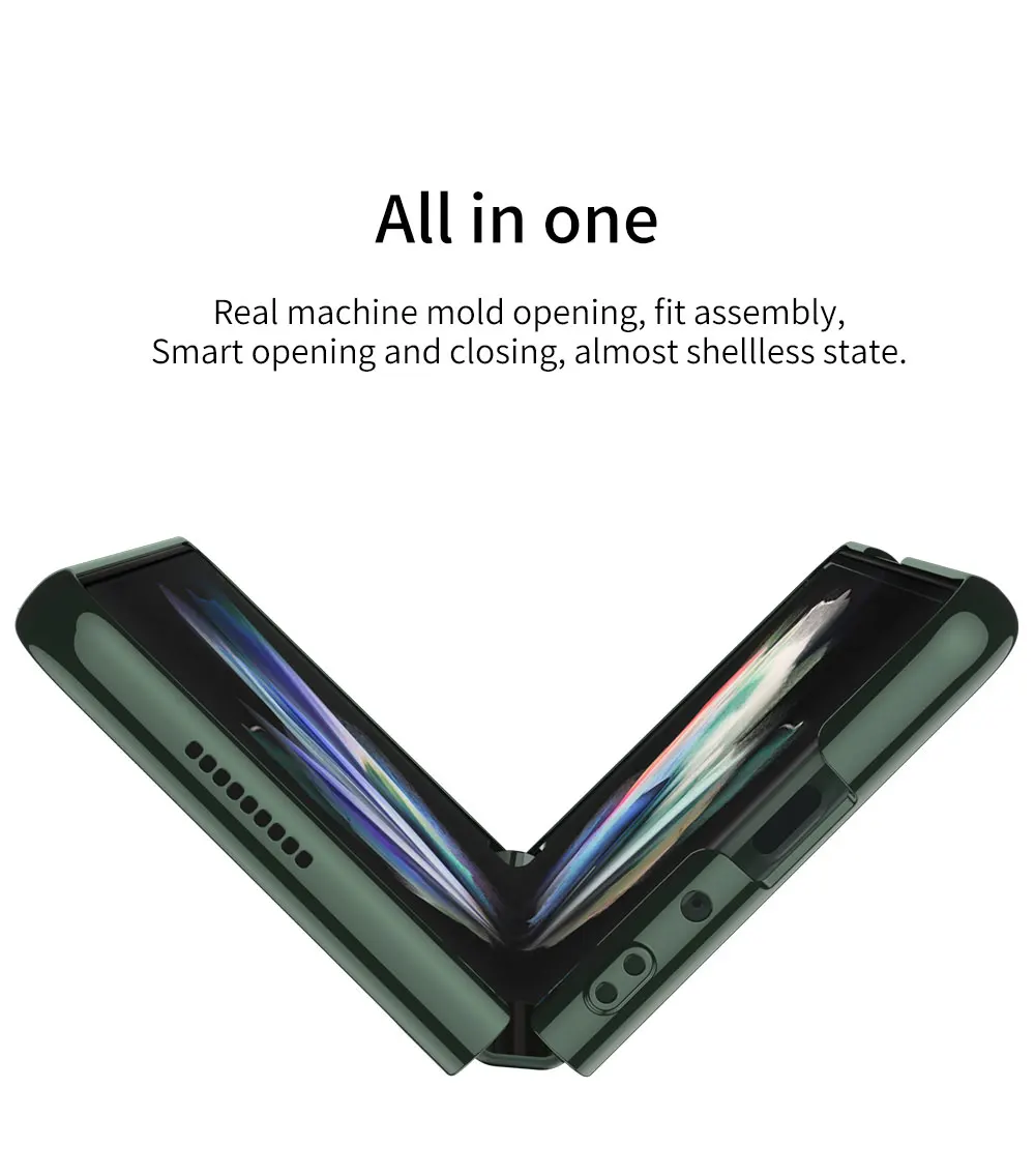 Luxury Plating Screen Glass Case For Samsung Galaxy Z Fold 3 Camera Protection H