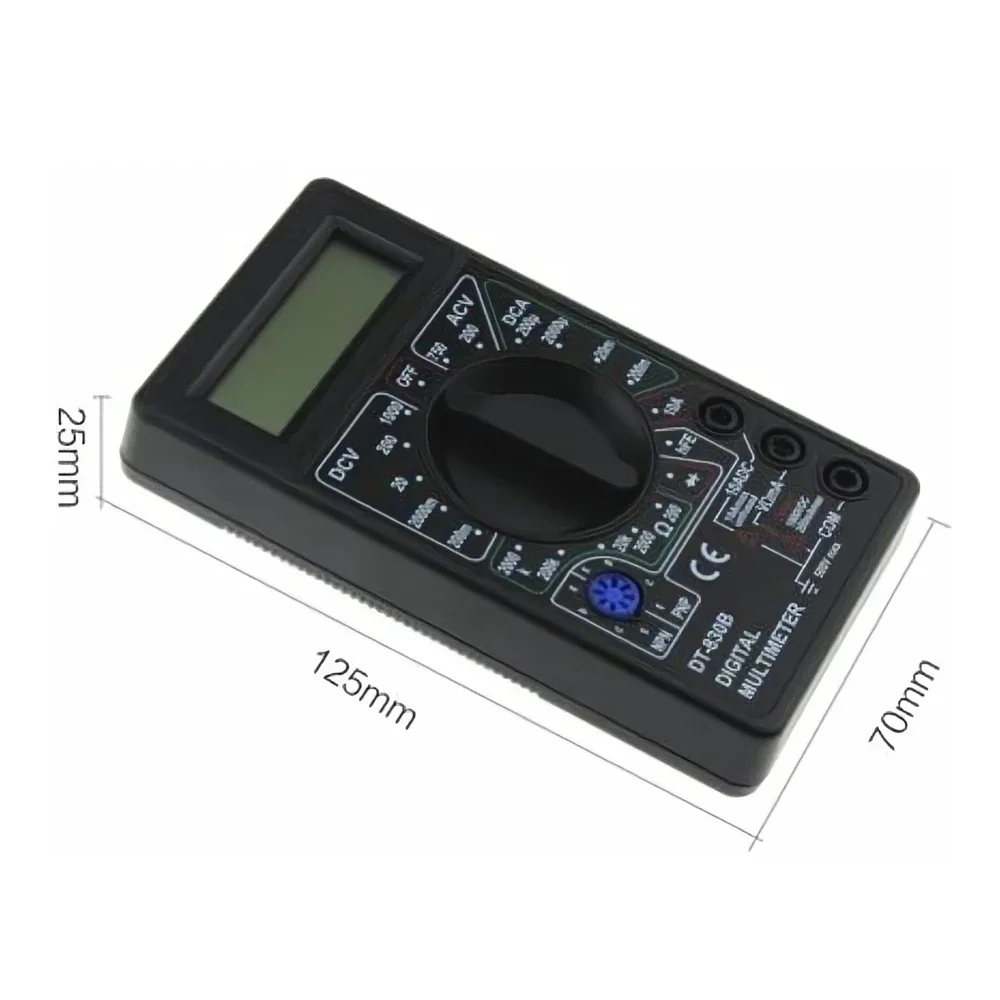 LCD Digital Multimeter DT-830B Electric Voltmeter Ammeter Ohm Tester AC/DC 750/1000V Amp Volt Mini Handheld Meter 2