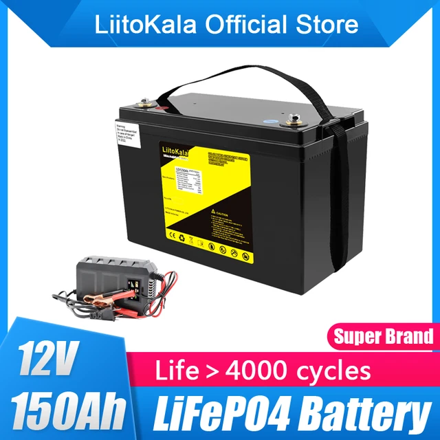 12v 60AH LiFePO4 Battery Lithium Power Batteries 4000 Cycles with 100A  discharge BMS for 12.8V Car lighter Solar Wind Tax Free