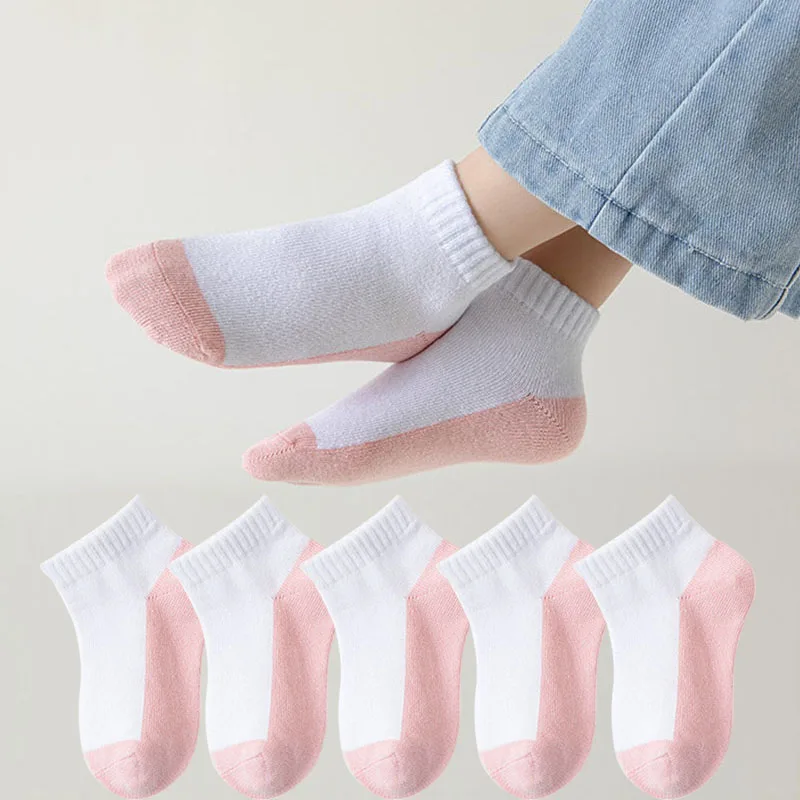 5 Pairs/Lot Summer Children Socks Cotton 1-12 Years Kids Teen Student Baby Girl Boy cotton socks children socks