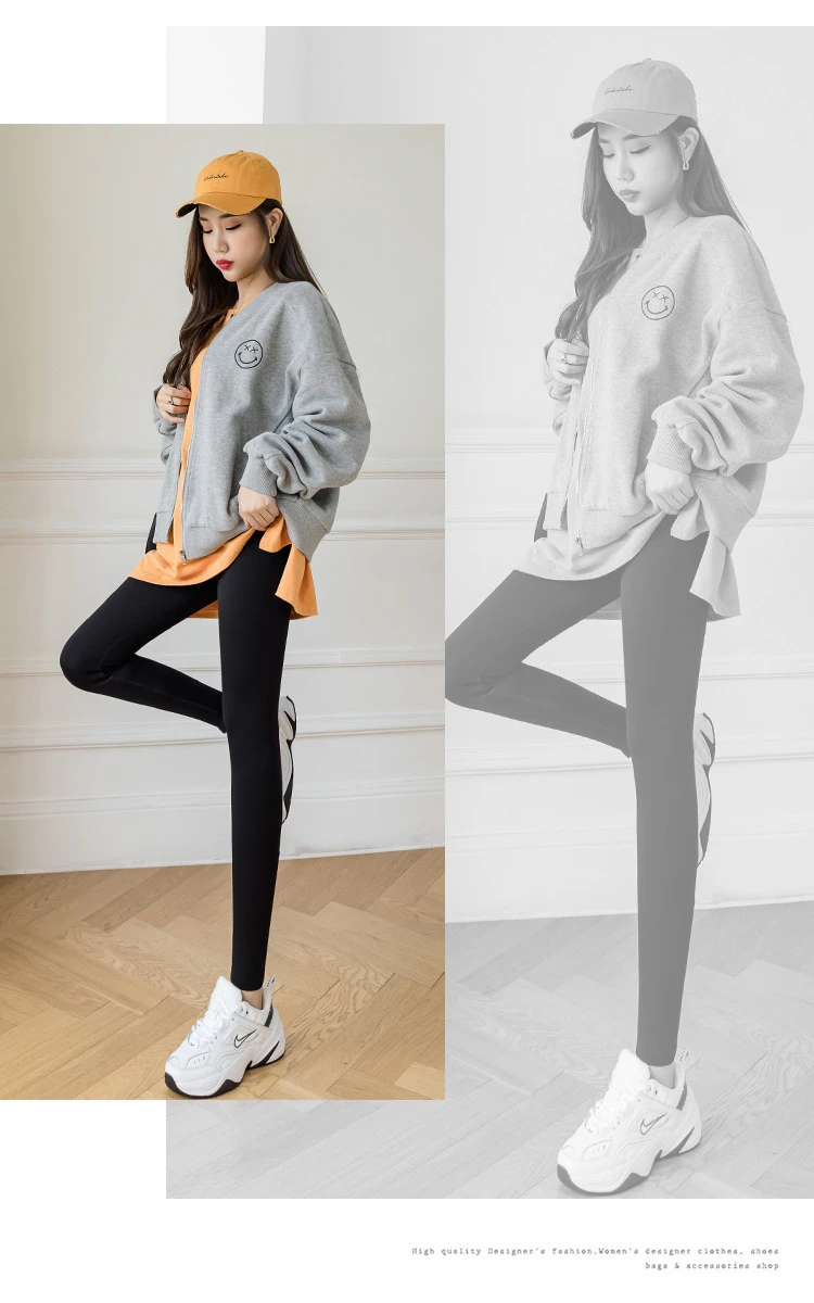 CHRLEISURE Zimske sportske ženske tople crne debele uske Veet hlače elastične push-up modne uske tajice ženske nove_voghion.com