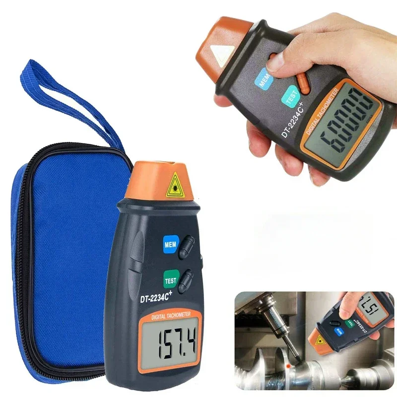 Dt2234C + Digital Laser Tachometer Rpm Meter Non-Contact 2.5RPM-99999RPM Lcd Display Speed Meter Dt2234C Tester Speed tachometer gauge,engine tachometer,tachometer meter