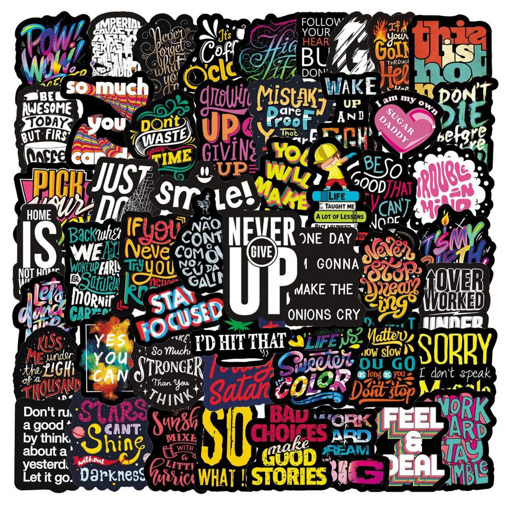 Autocollants De Motivation – Lot De 100 – Phrases Positives Et Affirmations – En Vinyle Imperméable – Pour Ordinateur, Journal, Valise - 11
