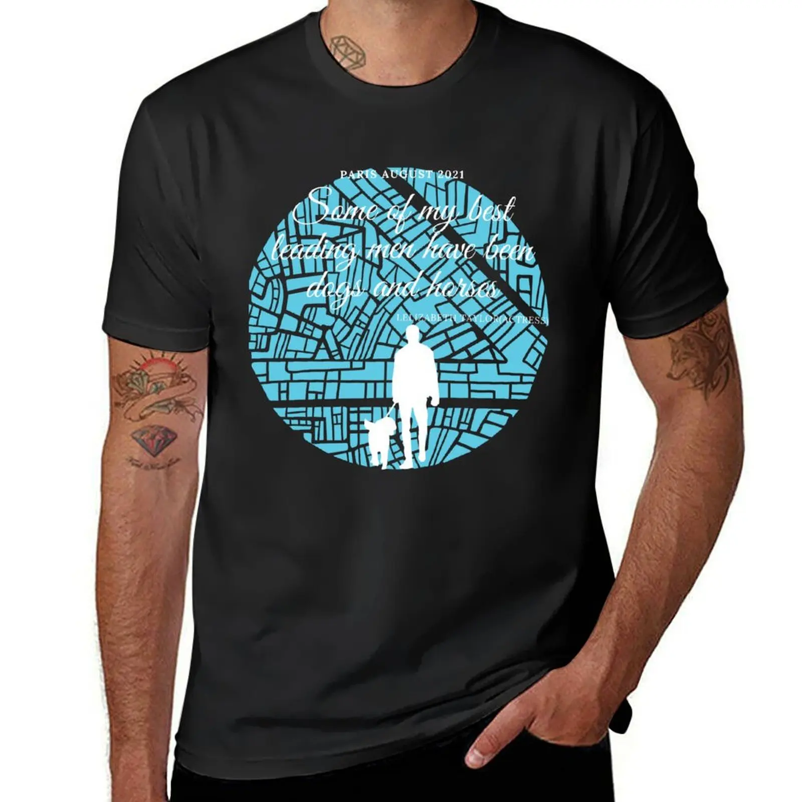 

Dog walking August 2021 Quote T-shirt summer clothes for a boy oversizeds quick-drying men graphic t shirts