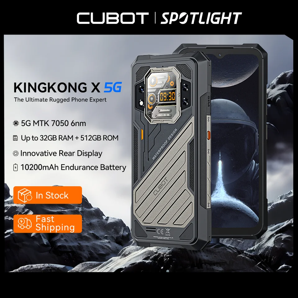 CUBOT KINGKONG X、頑丈なスマートフォン 5G、32GB RAM(16GB+16GB 拡張
