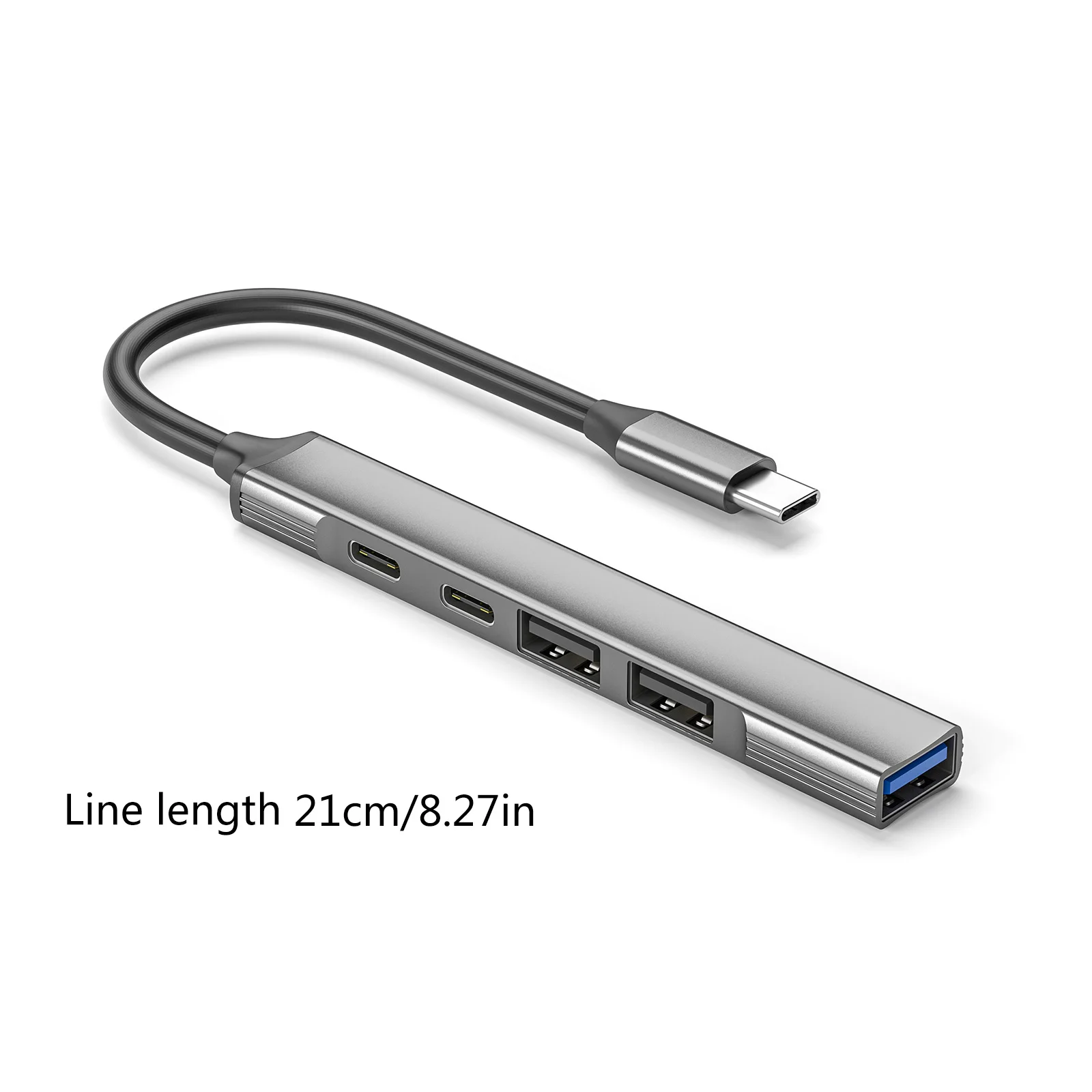 PD 60W 충전 기능이 있는 5 in 1 Type C 허브, 노트북용 USB2.0 USB3.0 USB C 10Gbps 2개