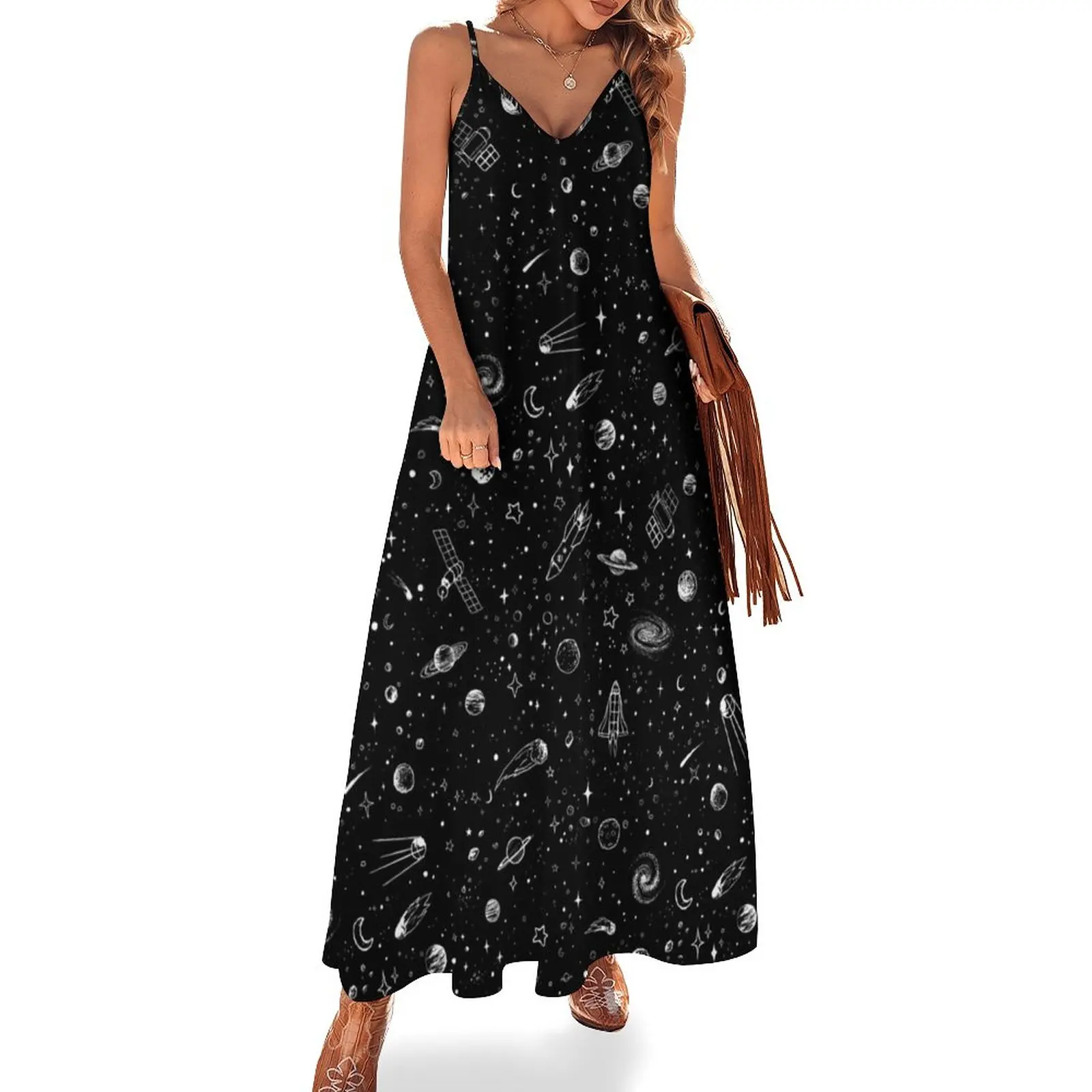 

Space Sleeveless Dress women's summer jumpsuit Party dresses
