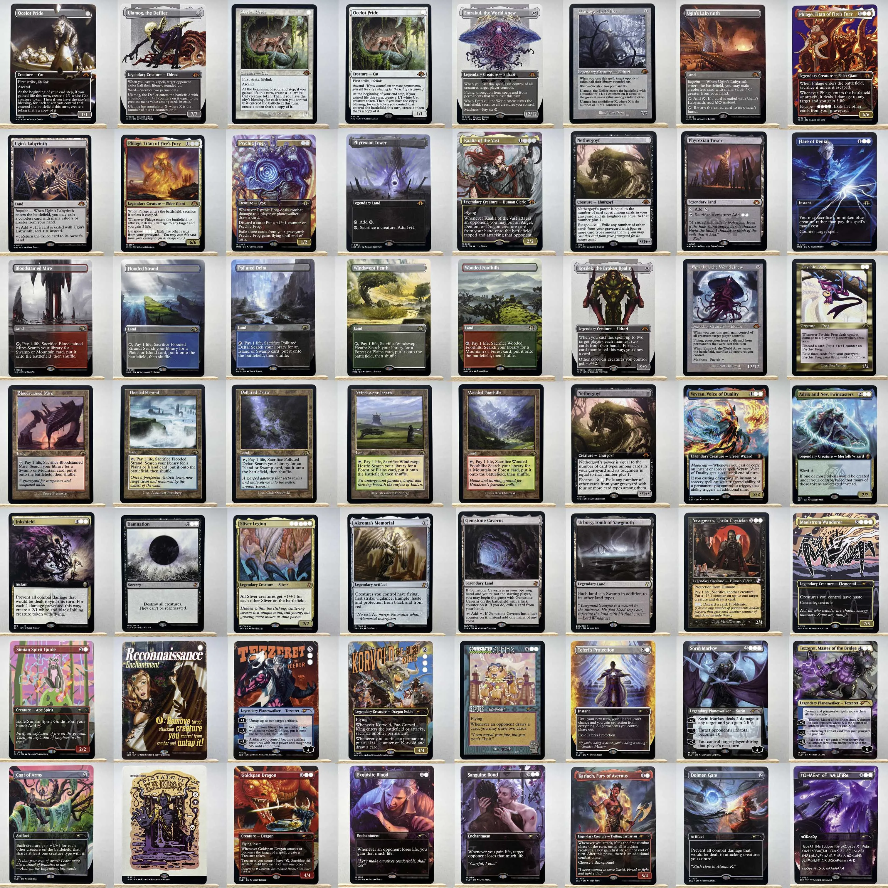 Magical Home Play Proxy Cards - Fetch Land Collection: Marsh Flats, Arid Mesa, Misty Rainforest