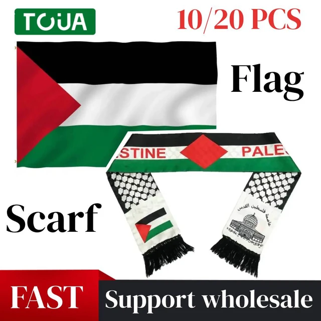 Large Palestine Flag Polyester 150 X 90cm Gaza Palestinian Banner