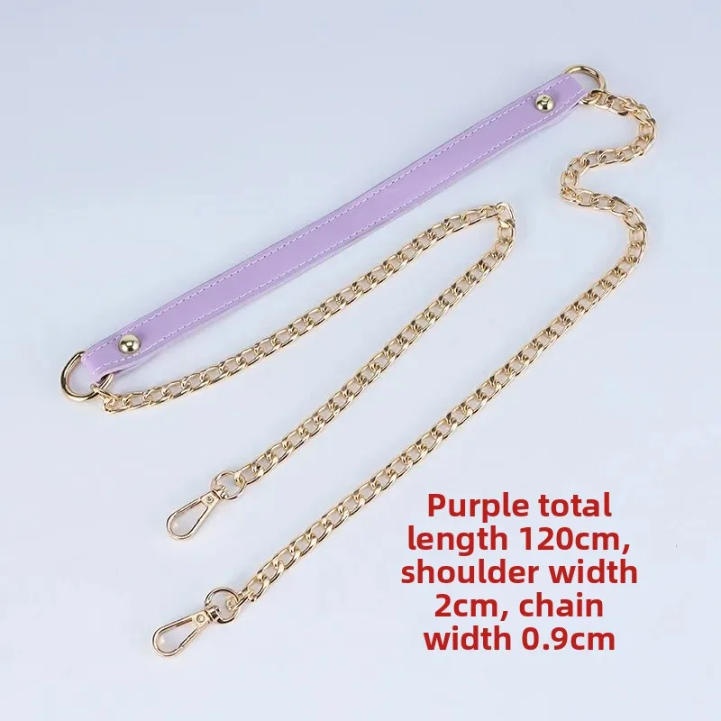 Luxurious PU Leather Chain Shoulder Strap