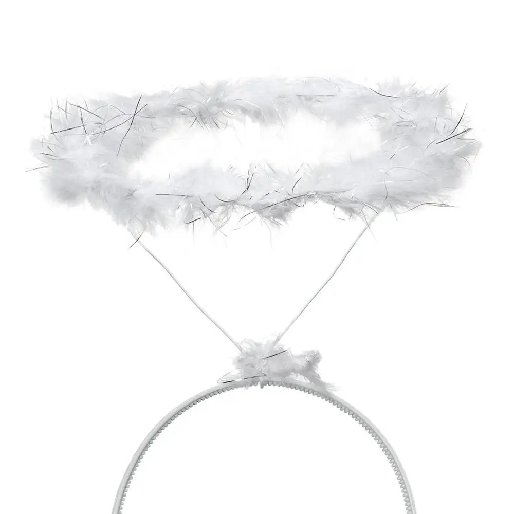 Federflügel und Halo-Set, Halloween-Kostüm für Damen, dunkles Engelskostüm – Detail 29
