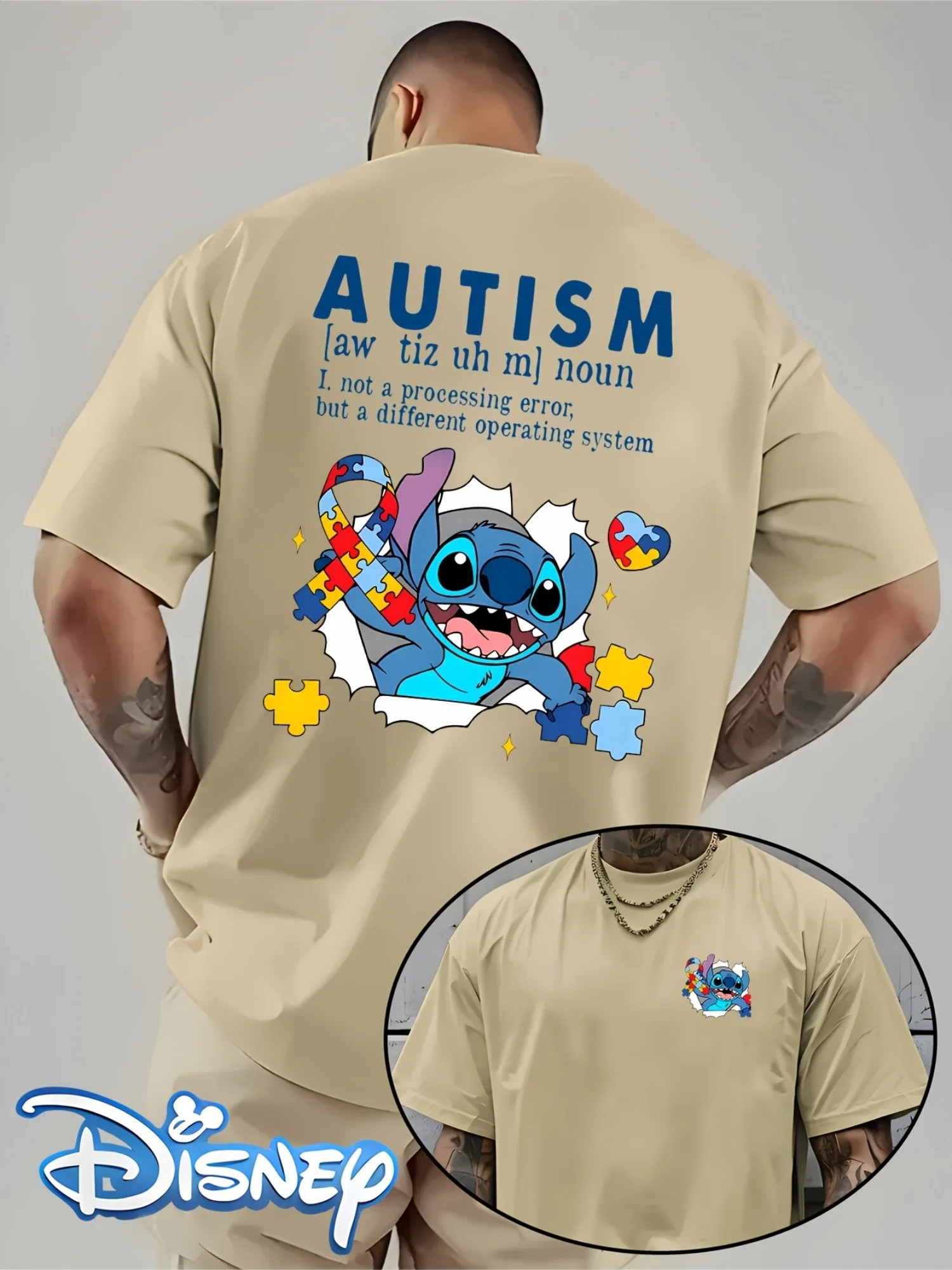 T-shirt Autism Stitch Disney - Soutenez la cause avec style