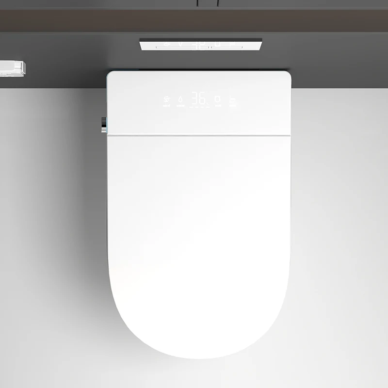 Bathroom Concealed Cistern Back to Wall Smart Wc Intelligent Wall Hung Toilet Set With Remote Control