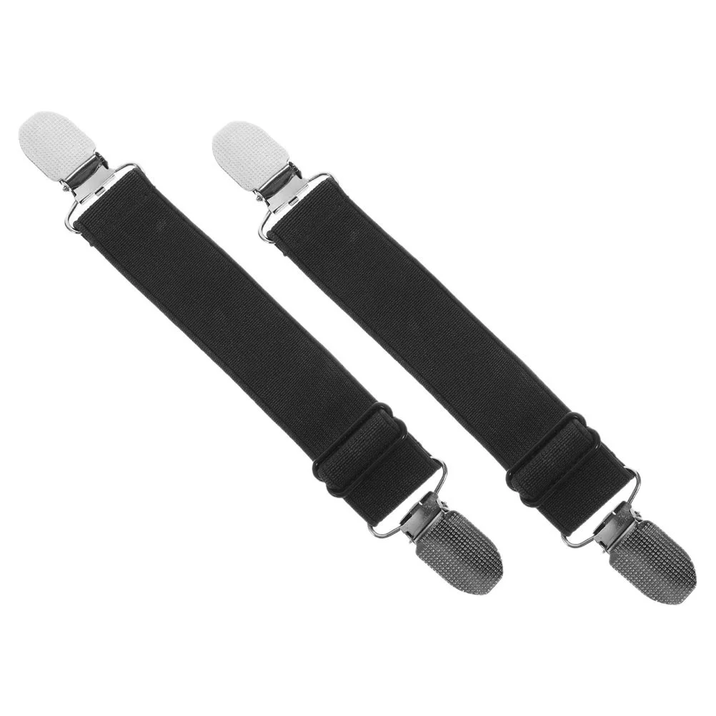 

2 Pcs Trouser Leg Clip Fasteners Adjustable Boots Strap Clips Elastic for Pants Band