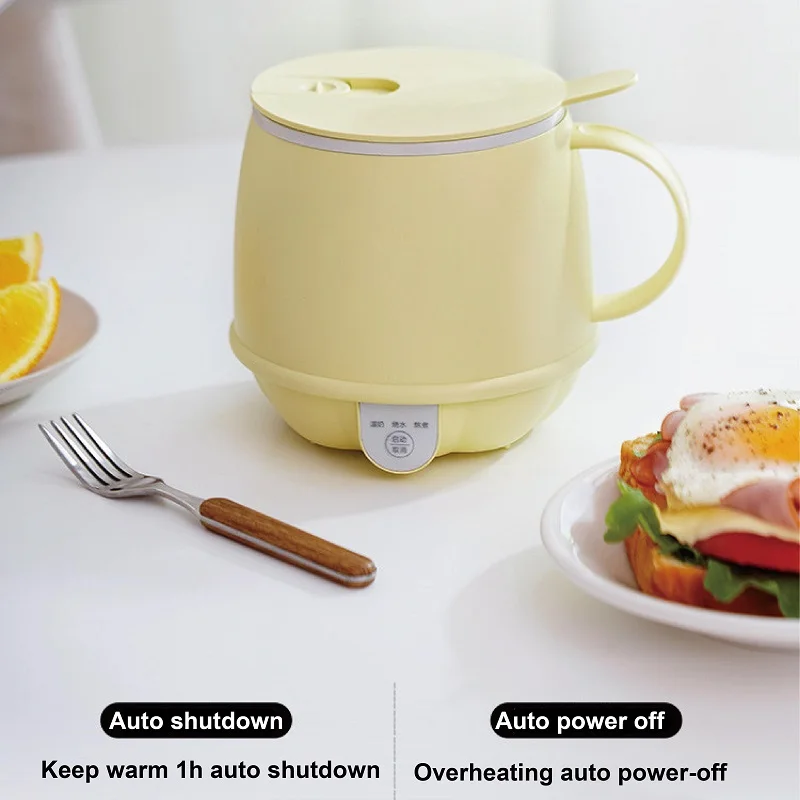 500ml Mini Electric Kettle Office Smart Health Cup Heating Cup Multi-function Electric Stew Cup Home Hot Milk Thermos Cup 220V 5