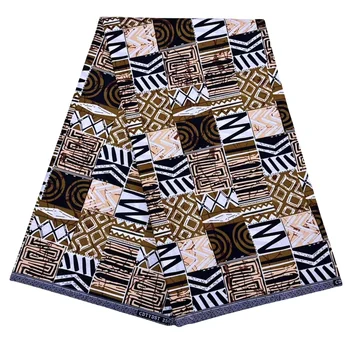 Brown Tiles Ankara Fabric