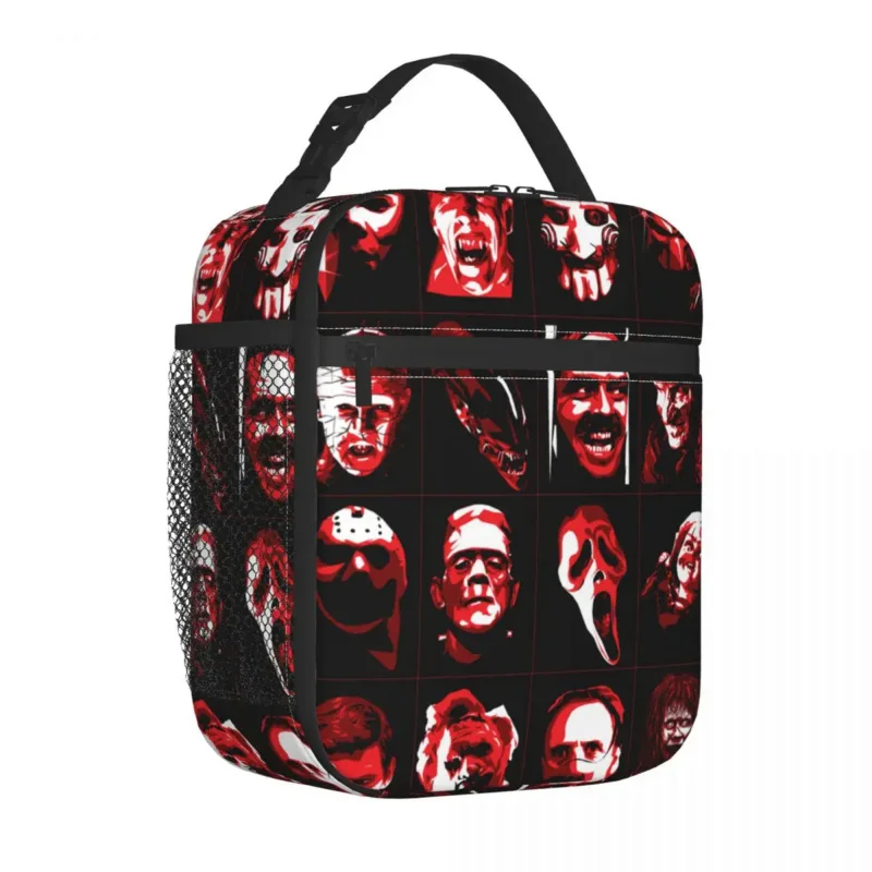 

Horror Icons Insulated Lunch Bags Large Frankenstein Chucky Pinhead Jason Meal Container Bag Tote Lunch Box Food Bag