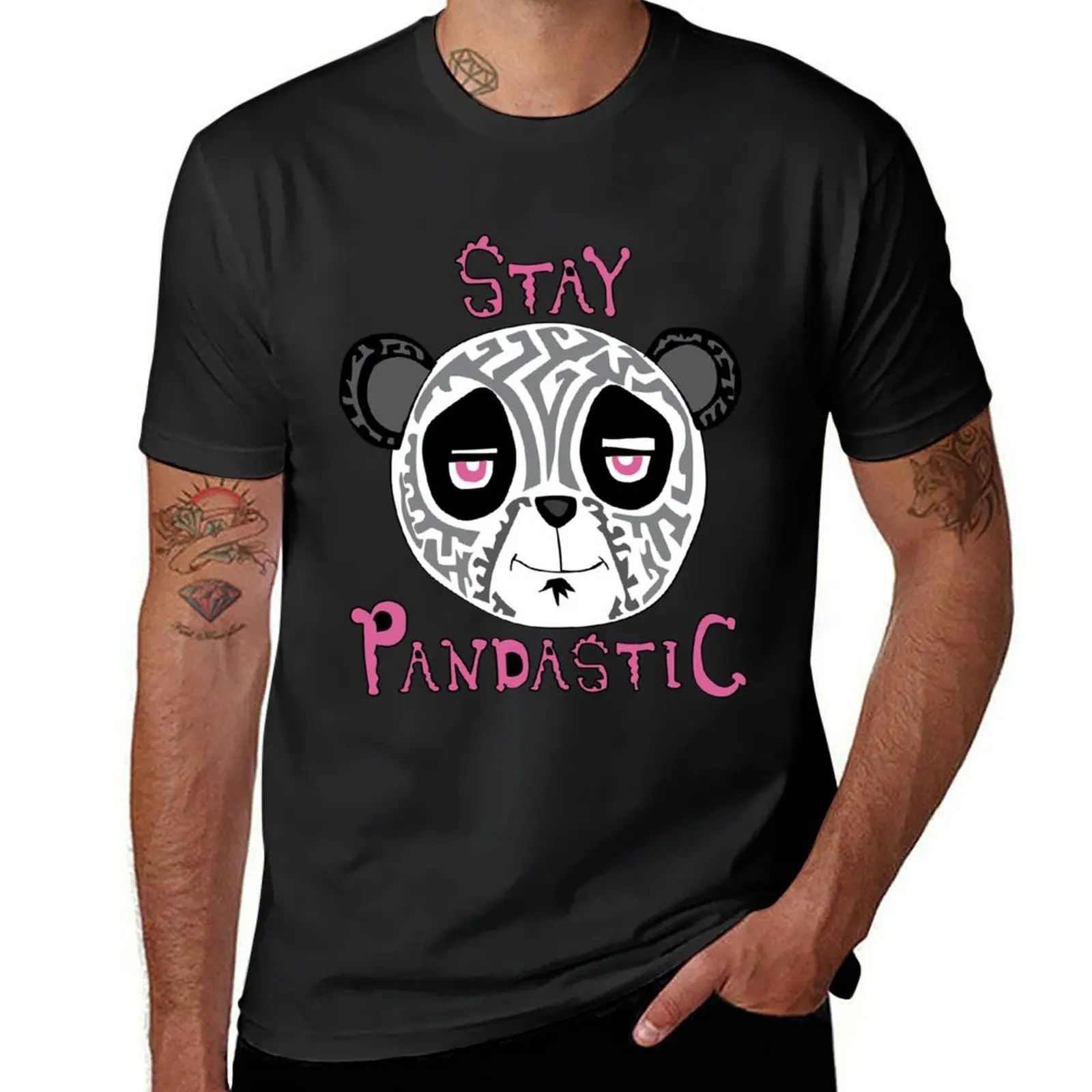 Футболка с рисунком панды Stay Pandastic, мужская одежда