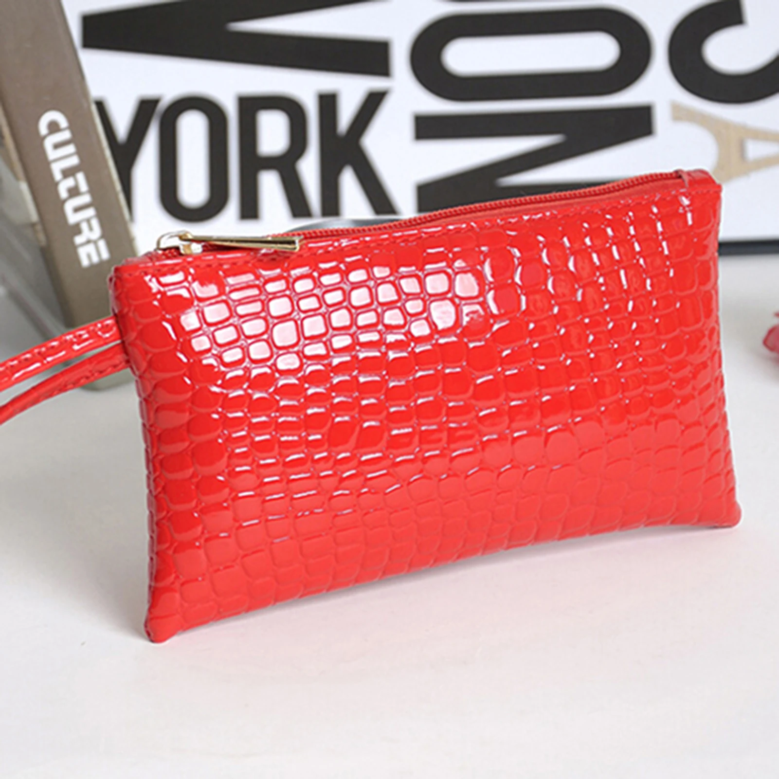 Women's Coin Purse Clutch Wristlet PU Leather Handbags Wallet Purse Card Phone Holder Makeup Bag Clutch Small Handbag carteras