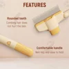 Cat Brush for Shedding, New Cat Deshedding Brush with Release Button, Cat Grooming Brush for Short and Long Haired Cats 4