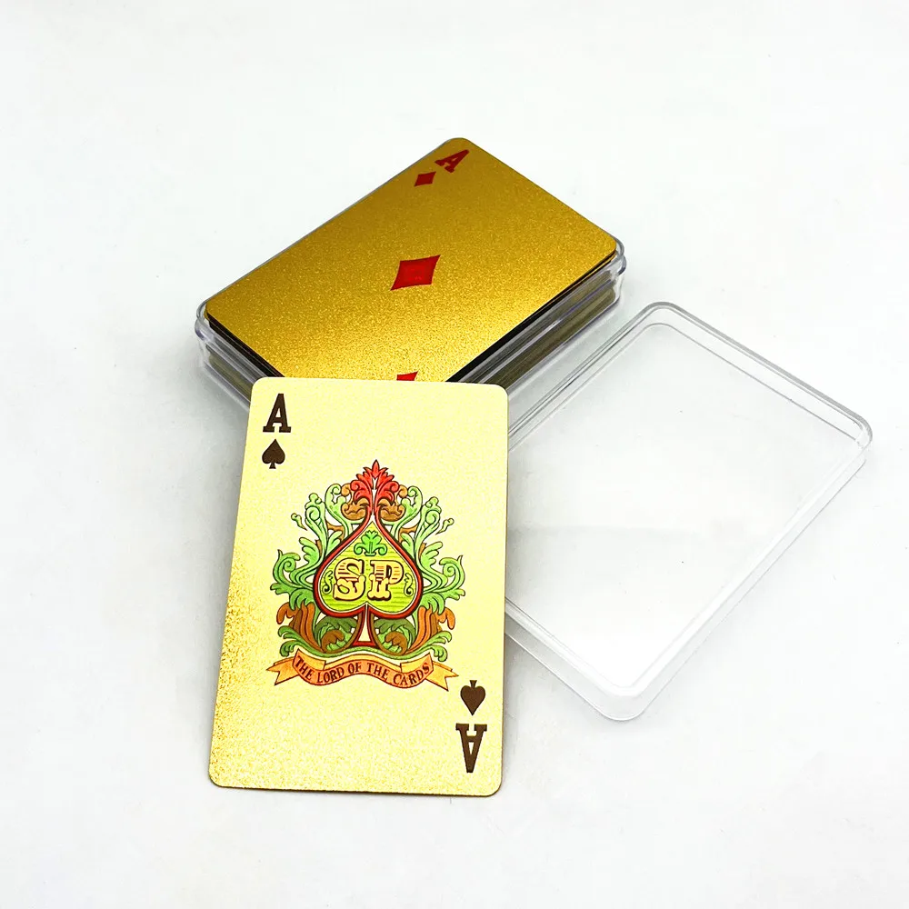 Plastic Poker Cards 1 Deck Playing Cards Poker Set Card Storage Box Transparent Acrylic Box
