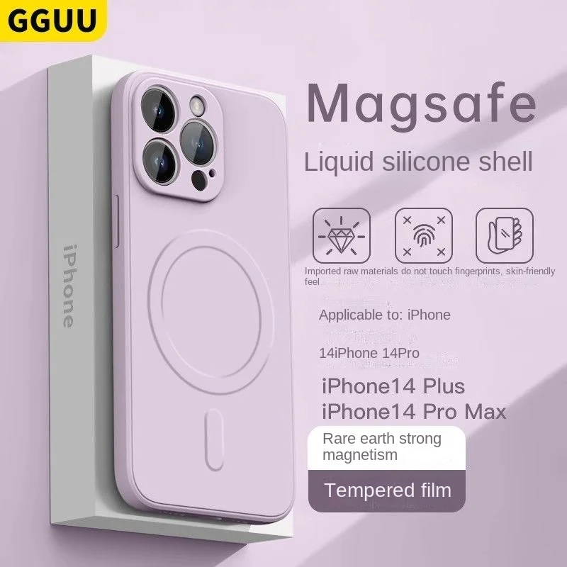 Роскошный официальный жидкий силиконовый чехол Magsafe для iPhone 15 14 13 12 11 Pro Max 15 Plus Mini, магнитный мягкий чехол с беспроводной зарядкой