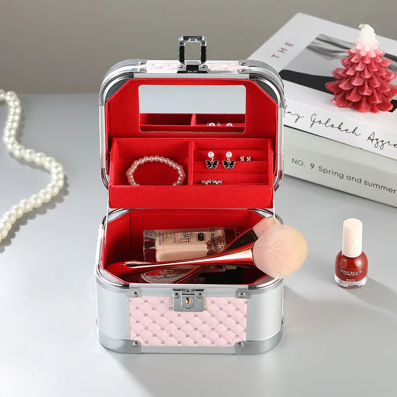 Aluminium make-up koffer met spiegel voor nagels_voghion.com