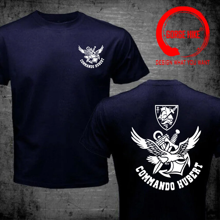 Summer T Shirts French Special Forces Marines Combat Swimmer