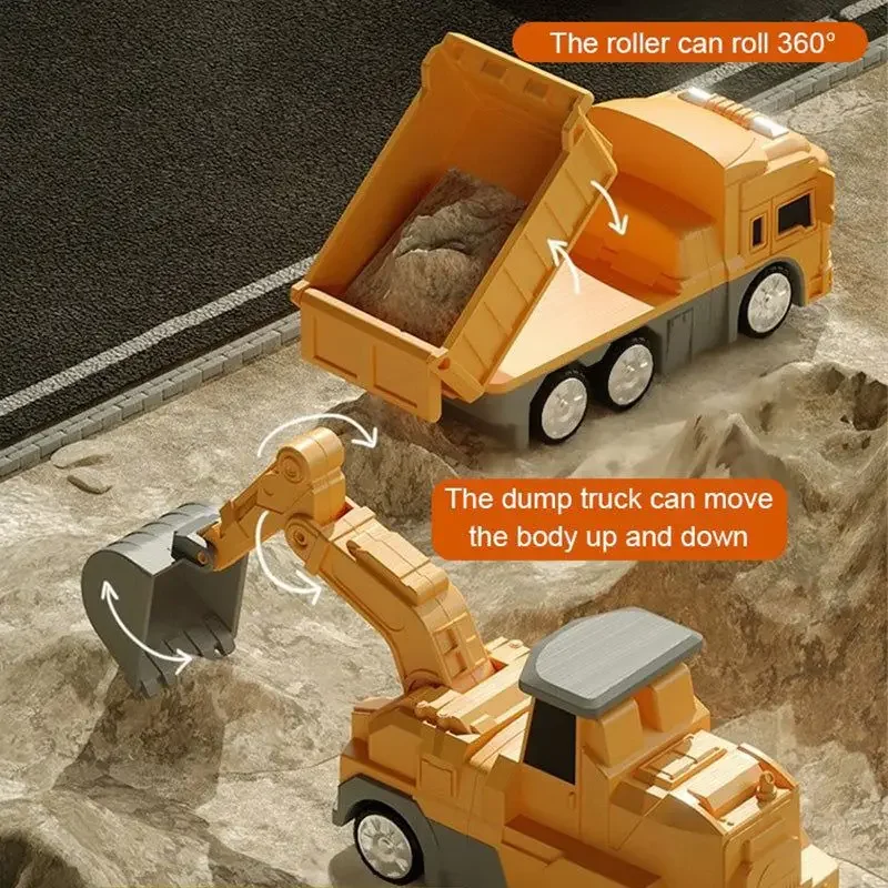 Transform Engineering Car Magnetic Assembled Toys Vehicle Detachable Assembly Robot DIY Kids Assembly Engineering Collection Toy