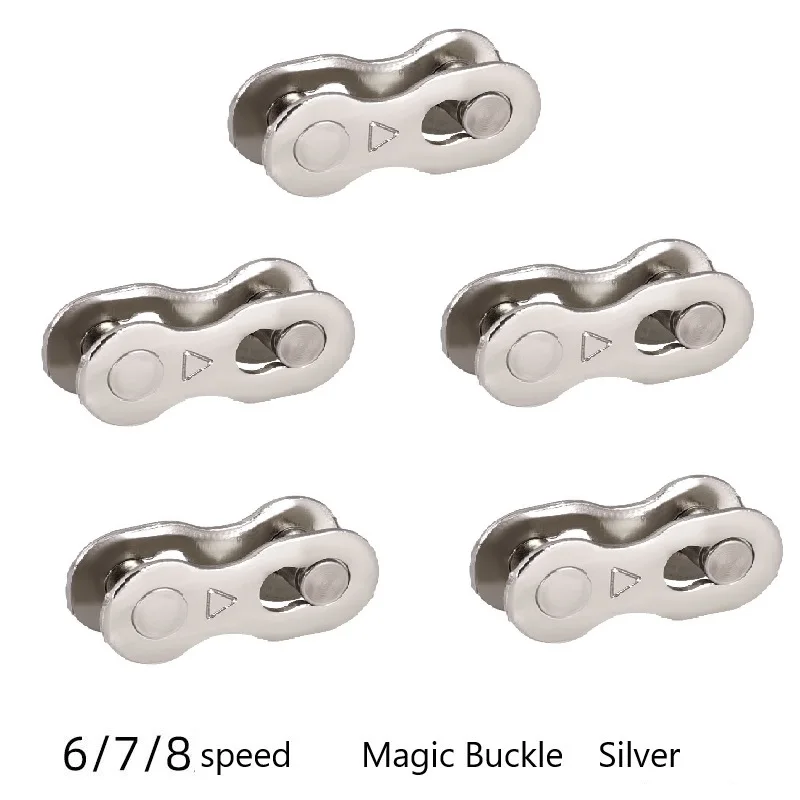 Bicycle Chain Link Connector Joints Magic Buttons Cycling Speed Quick Master Links For Mountain Bike 6/7/8/9/10/11/12 S 5 Pair bicycle chain connector