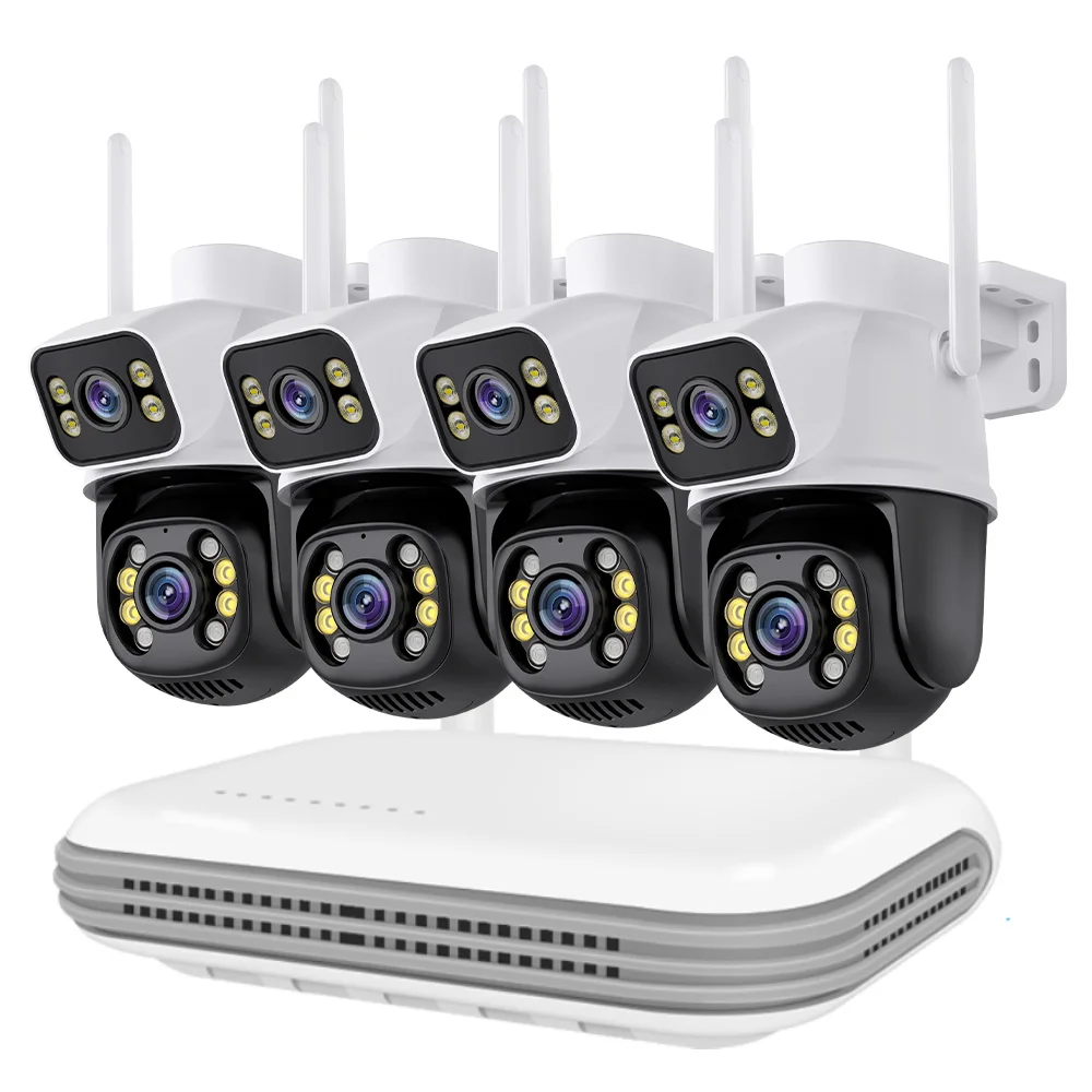 

6MP Wireless CCTV System Two Way Audio Waterproof Outdoor PTZ WIFI IP Security Camera 8CH NVR Video Surveillance Kit AI Detect