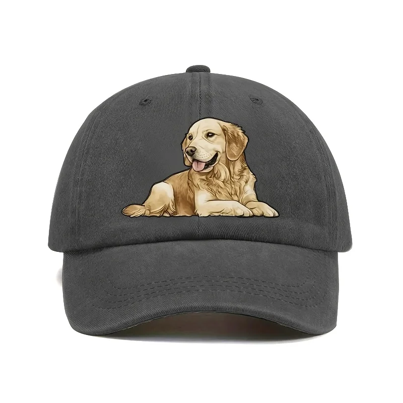 golden-retriever-print-baseball-cap-adjustable-casual-travel-hat