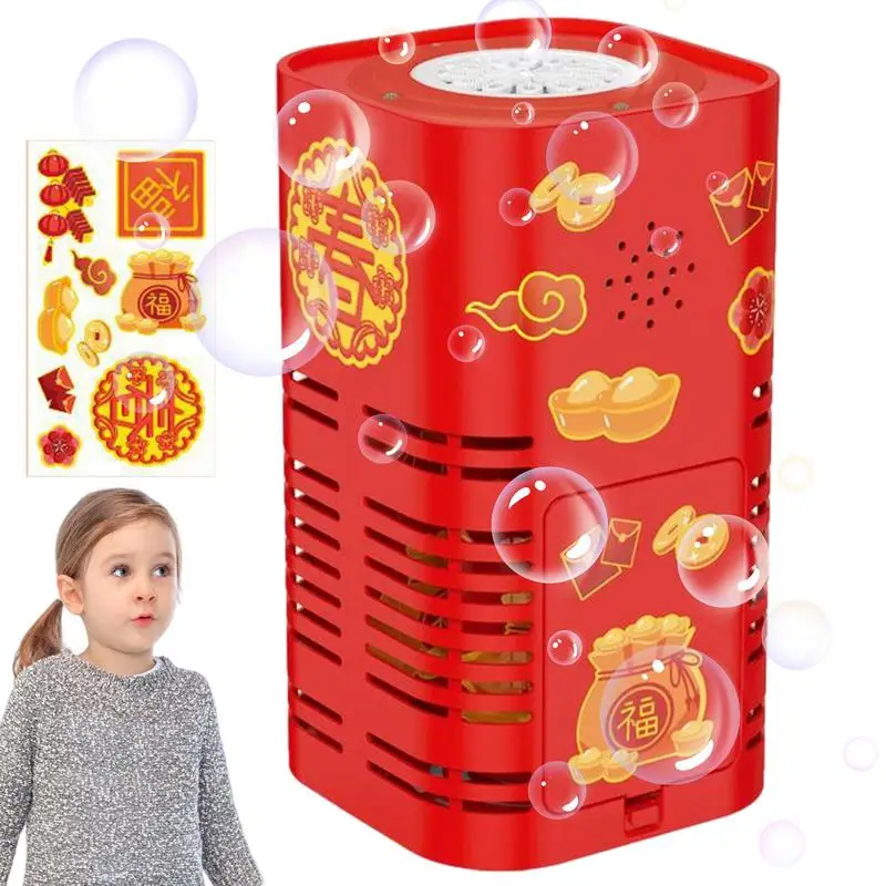 

12Hole Firework Bubble Machine Automatic Bubble Maker Toys With Music Colorful Lights For Christmas holiday New Year Gift