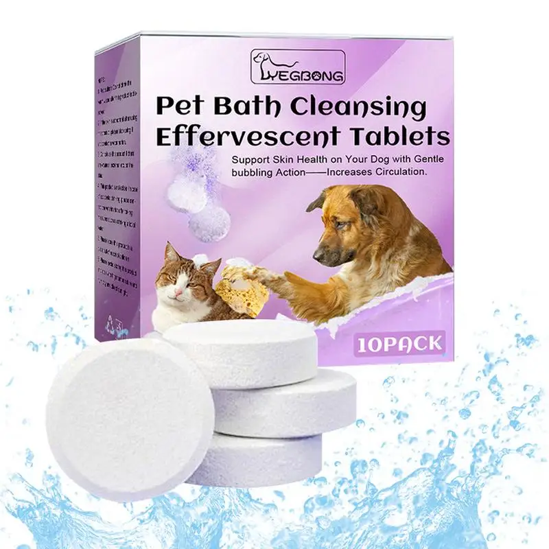 

Deep Cleaning Paw Fizz Tablets Natural Dog Cleaning Tablets Easy To Use Moisturizing Lavender Shampoo For Dogs Smelling Pups