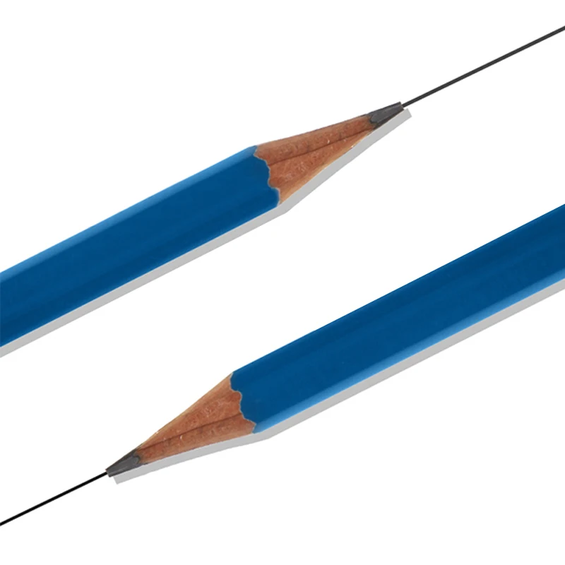 ステンレス鋼の青い鉛筆、描画、スケッチ、画材、学校の文房具、100、3