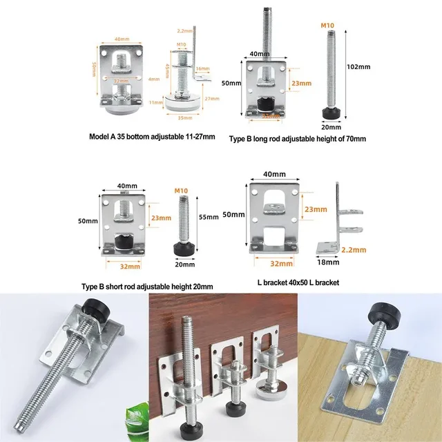 1pcs Adjustable Leveling Feet Heavy Duty Height Adjuster Furniture Leveler Foot Leveler Legs For Cabinet Table Chair Sofa Feet 5
